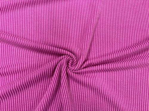 Urban Rib Knit Ultra Violet #7 Brushed Polyester Rayon Spandex Stretch 250GSM Apparel Fabric 58