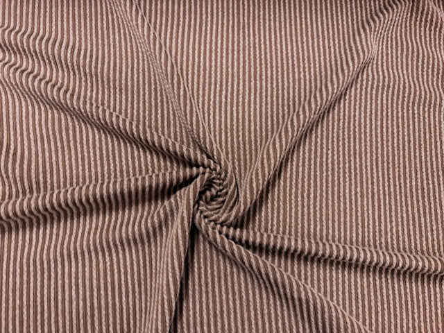 Urban Rib Knit Brown #10 Brushed Polyester Rayon Spandex Stretch 250GSM Apparel Fabric 58