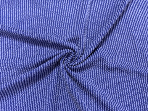 Urban Rib Knit Royal Blue #11 Brushed Polyester Rayon Spandex Stretch 250GSM Apparel Fabric 58