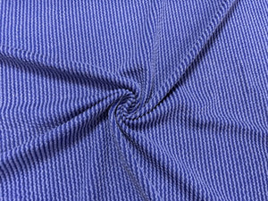 Urban Rib Knit Royal Blue #11 Brushed Polyester Rayon Spandex Stretch 250GSM Apparel Fabric 58"-60" Wide By The Yard