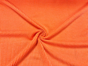 Urban Rib Knit Orange #12 Brushed Polyester Rayon Spandex Stretch 250GSM Apparel Fabric 58"-60" Wide By The Yard