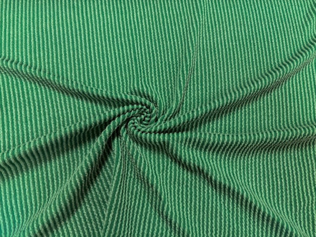 Urban Rib Knit Green #13 Brushed Polyester Rayon Spandex Stretch 250GSM Apparel Fabric 58"-60" Wide By The Yard