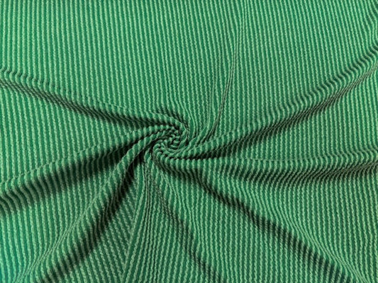 Urban Rib Knit Green #13 Brushed Polyester Rayon Spandex Stretch 250GSM Apparel Fabric 58"-60" Wide By The Yard