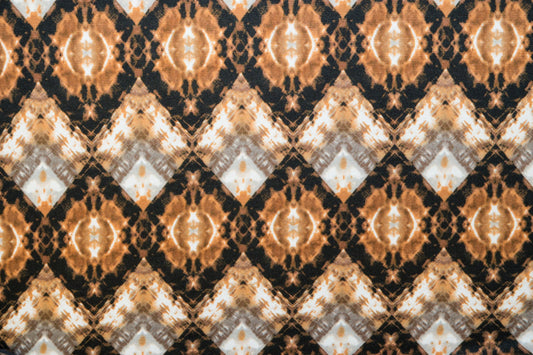 Geometric Ponte Di Roma Print #12 Double Knit Polyester Spandex Stretch Medium Weight Apparel Craft Fabric 58"-60" Wide By The Yard