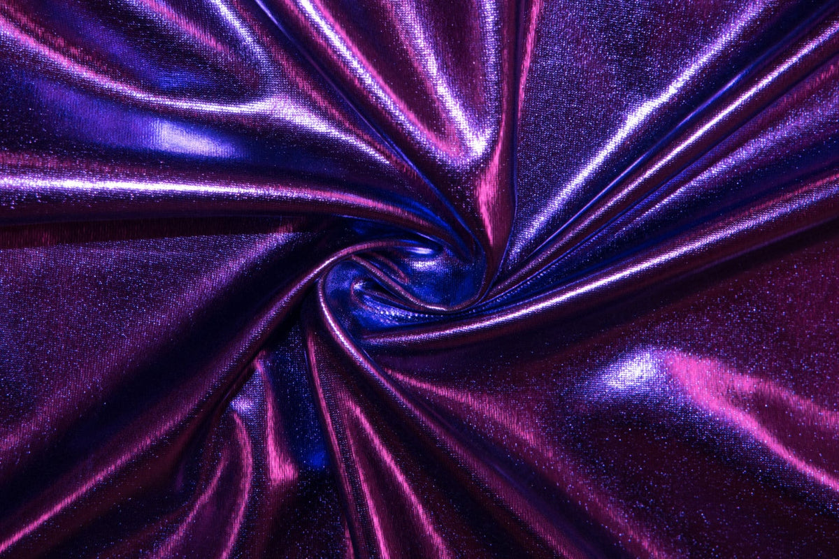 Purple Shiny Pleather Faux Leather Stretch Vinyl Polyester Spandex Spandex Medium Weight Apparel Craft Fabric 58"-60" Wide By The Yard