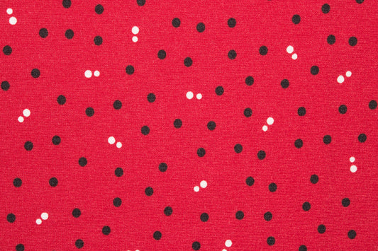 Polka Dot Ponte Di Roma Print #44 Double Knit Polyester Spandex Stretch Medium Weight Apparel Craft Fabric 58"-60" Wide By The Yard
