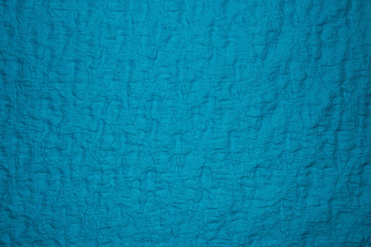 Turquoise 1" Bubble Ruffle Knit Polyester Spandex Lycra Stretch Apparel Craft Fabric Skirt Dress 52"-54" Wide By The Yard