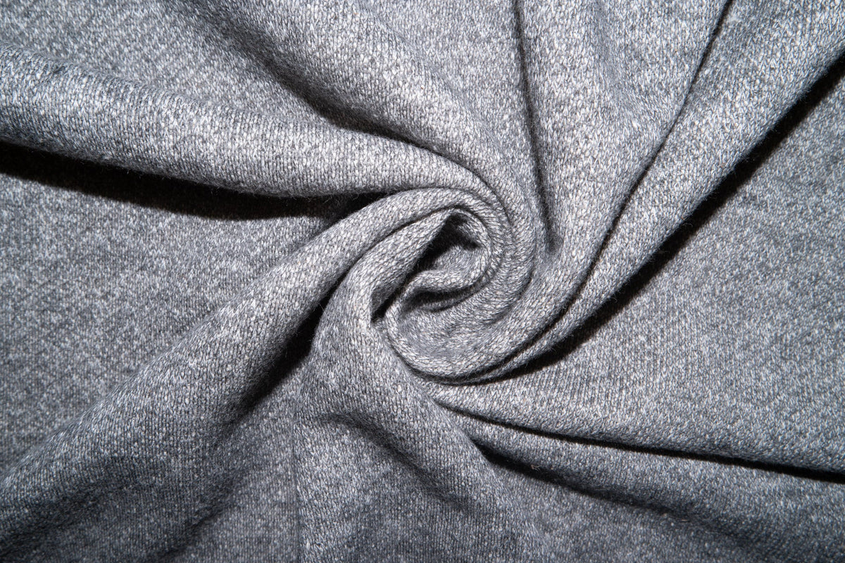 Heather Gray French Terry #18 100% Cotton Apparel Fabric Medium Weight Soft 58"-60" Wide By The Yard