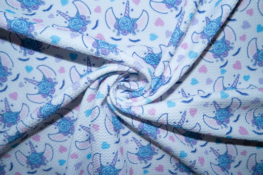 Unicorn Bullet Print #26 Ribbed Scuba Techno Double Knit 2-Way Stretch Polyester Lycra Spandex Apparel Craft Fabric 58"-60" Wide BTY