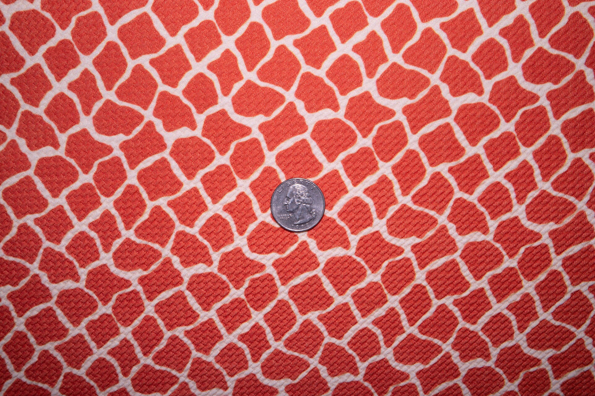 Giraffe Bullet Print #40 Ribbed Scuba Techno Double Knit 2-Way Stretch Polyester Spandex Apparel Craft Fabric 58"-60" Wide BTY