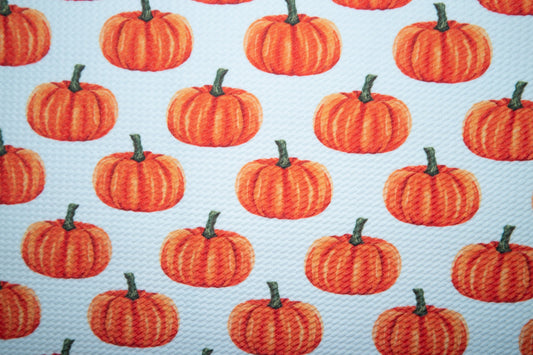 Pumpkin Bullet Print #74 Ribbed Scuba Techno Double Knit 2-Way Stretch Poly Lycra Spandex Apparel Craft Fabric 58"-60" Wide BTY