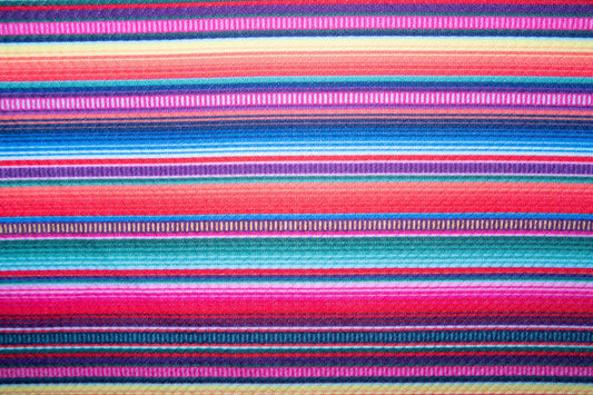 Sarape Bullet Print #148 Ribbed Scuba Techno Double Knit 2-Way Stretch Poly Spandex Apparel Craft Fabric 58"-60" Wide BTY