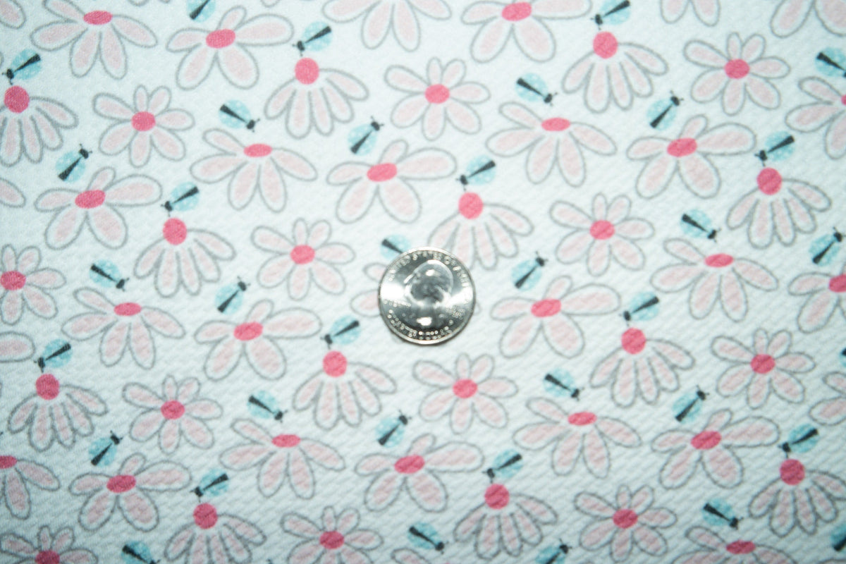 Floral Bullet Print #175 Ribbed Scuba Techno Double Knit 2-Way Stretch Poly Spandex Apparel Craft Fabric 58"-60" Wide BTY