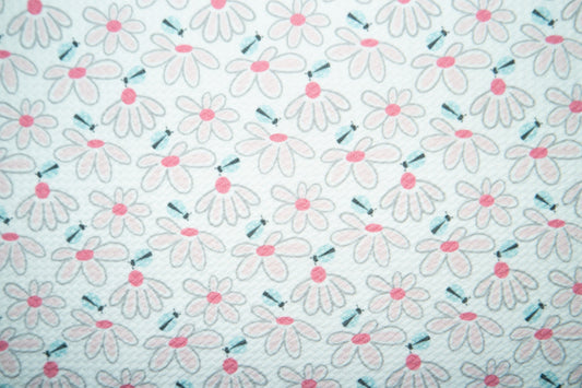 Floral Bullet Print #175 Ribbed Scuba Techno Double Knit 2-Way Stretch Poly Spandex Apparel Craft Fabric 58"-60" Wide BTY