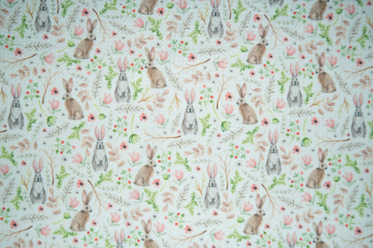 Spring Rabbit Bullet Print #176 Ribbed Scuba Techno Double Knit 2-Way Stretch Poly Spandex Apparel Craft Fabric 58"-60" Wide BTY