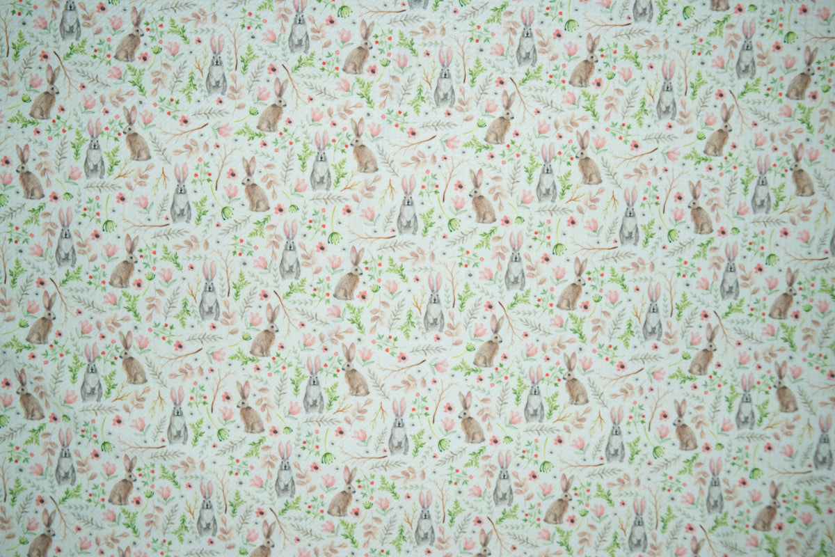 Spring Rabbit Bullet Print #176 Ribbed Scuba Techno Double Knit 2-Way Stretch Poly Spandex Apparel Craft Fabric 58"-60" Wide BTY