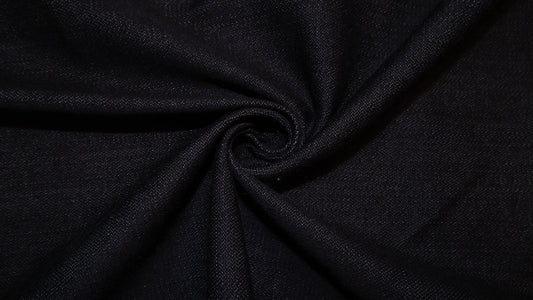 Black Denim #130 Cotton Spandex Woven Apparel Fabric Sewing Jeans Pants Bottom Weight 56"-58" Wide By The Yard