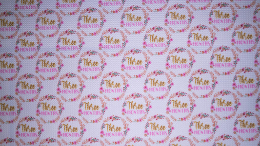 Three Month Milestone Bullet Print #203 Ribbed Scuba Techno Double Knit 2-Way Stretch Poly Spandex Apparel Craft Fabric 58"-60" Wide BTY