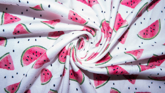Watermelon #22 Double Brushed Polyester Spandex Apparel Stretch Fabric 190 GSM 58"-60" Wide By The Yard