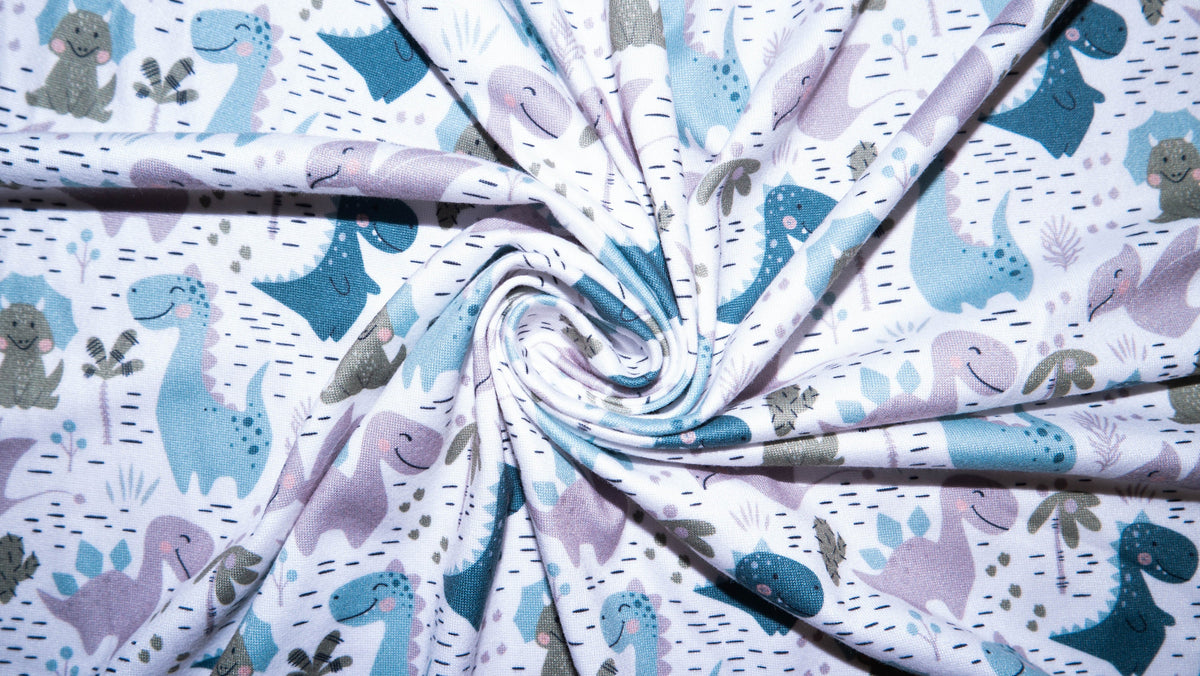 Dinosaur #40 Double Brushed Polyester Spandex Apparel Stretch Fabric 190 GSM 58"-60" Wide By The Yard