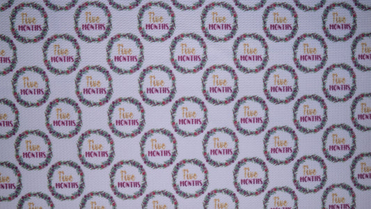Five Month Milestone Bullet Print #205 Ribbed Scuba Techno Double Knit 2-Way Stretch Poly Spandex Apparel Craft Fabric 58"-60" Wide BTY