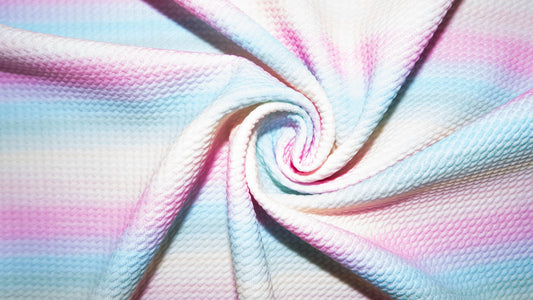 Pastel Rainbow Bullet Print #215 Ribbed Scuba Techno Double Knit 2-Way Stretch Poly Spandex Apparel Craft Fabric 58"-60" Wide BTY