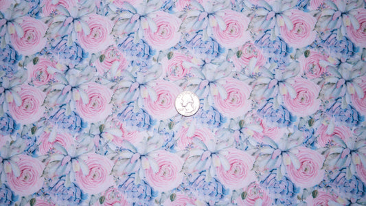 Watercolor Succulent #28 Double Brushed Polyester Spandex Apparel Stretch Fabric 190 GSM 58"-60" Wide By The Yard