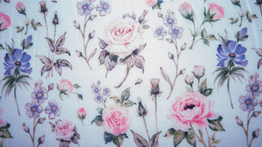 Wildflower #29 Double Brushed Polyester Spandex Apparel Stretch Fabric 190 GSM 58"-60" Wide By The Yard