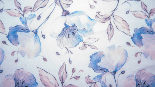 Watercolor Floral #36 Double Brushed Polyester Spandex Apparel Stretch Fabric 190 GSM 58"-60" Wide By The Yard
