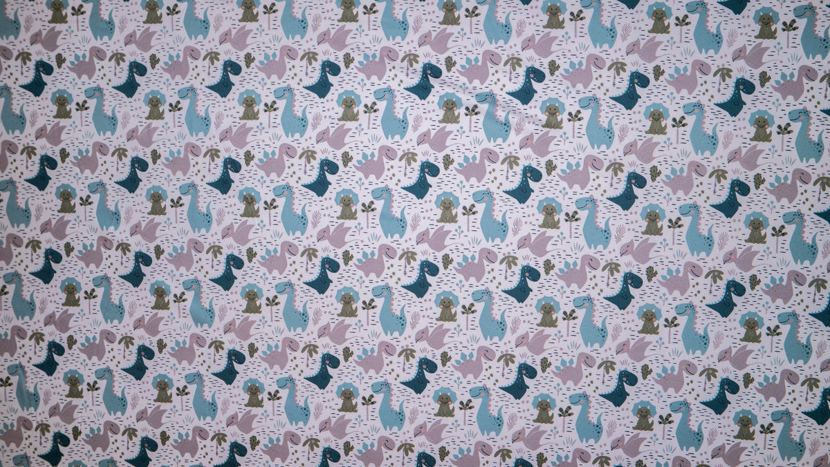 Dinosaur #40 Double Brushed Polyester Spandex Apparel Stretch Fabric 190 GSM 58"-60" Wide By The Yard
