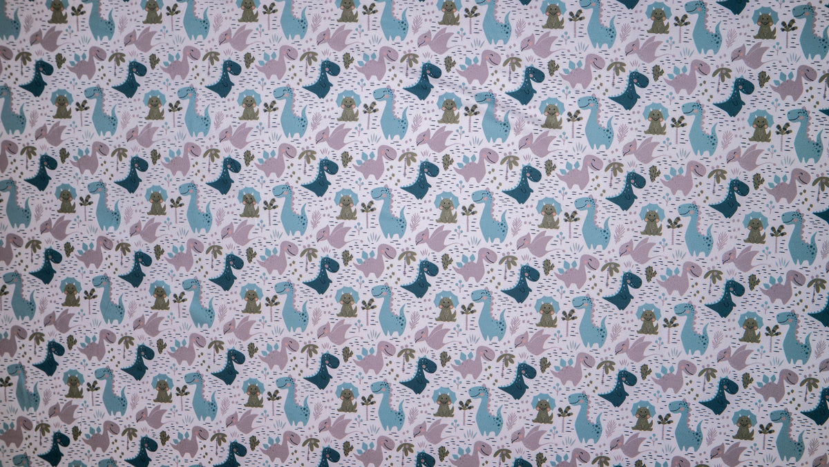 250 GSM DBP Dinosaur #40 Double Brushed Polyester Spandex Apparel Stretch Fabric 58"-60" Wide By The Yard
