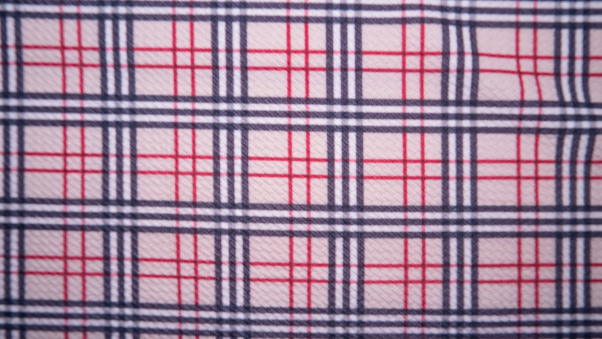Plaid Bullet Print #291 Ribbed Scuba Techno Double Knit 2-Way Stretch Poly Spandex Apparel Craft Fabric 58"-60" Wide BTY