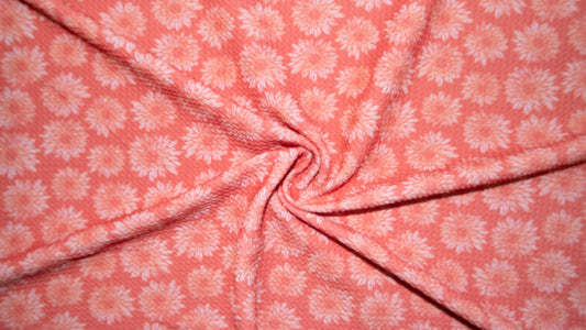 Fall Daisy Bullet Print #332 Ribbed Scuba Techno Double Knit 2-Way Stretch Poly Spandex Apparel Craft Fabric 58"-60" Wide BTY