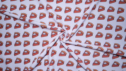 Pumpkin Pie Bullet Print #338 Ribbed Scuba Techno Double Knit 2-Way Stretch Poly Spandex Apparel Craft Fabric 58"-60" Wide BTY