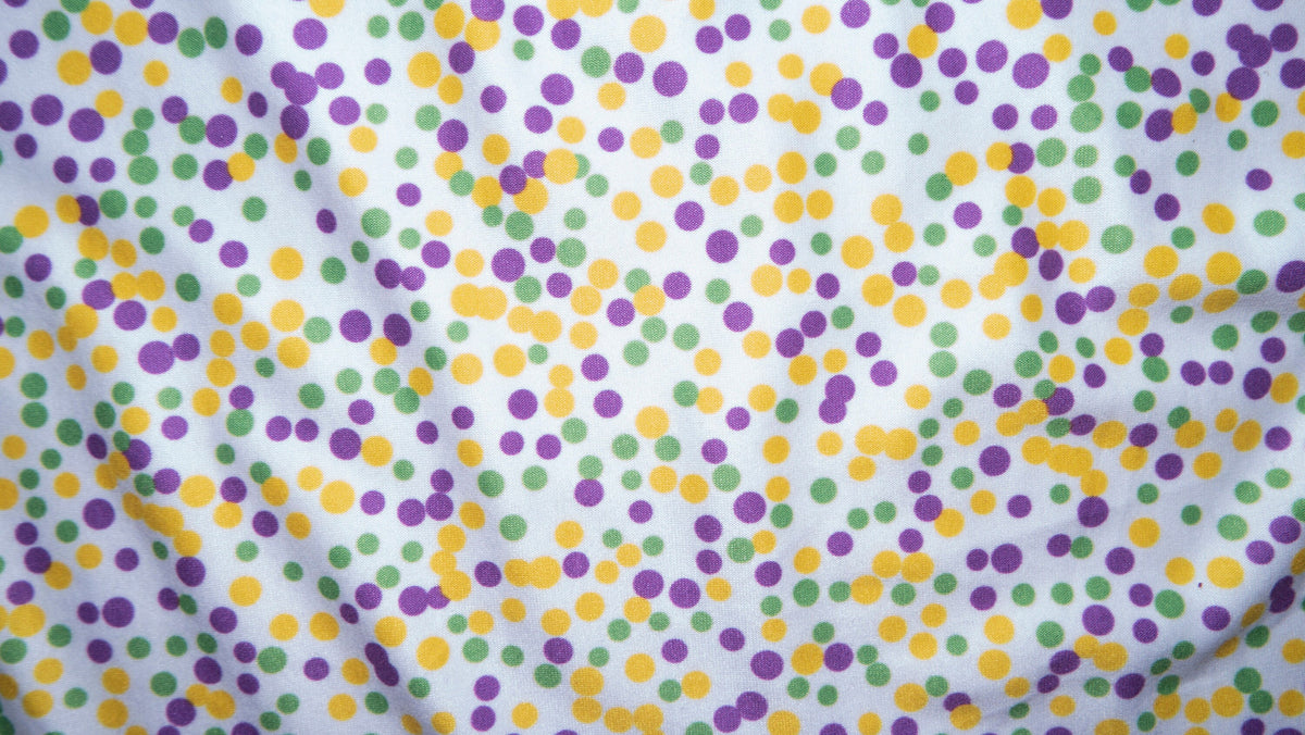 Fun Dots #175 Double Brushed Polyester Spandex Apparel Stretch Fabric 190 GSM 58"-60" Wide By The Yard