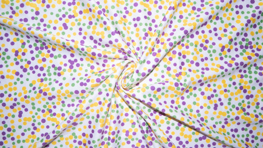 Fun Dots #175 Double Brushed Polyester Spandex Apparel Stretch Fabric 190 GSM 58"-60" Wide By The Yard