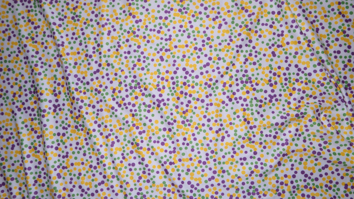 Fun Dots #175 Double Brushed Polyester Spandex Apparel Stretch Fabric 190 GSM 58"-60" Wide By The Yard