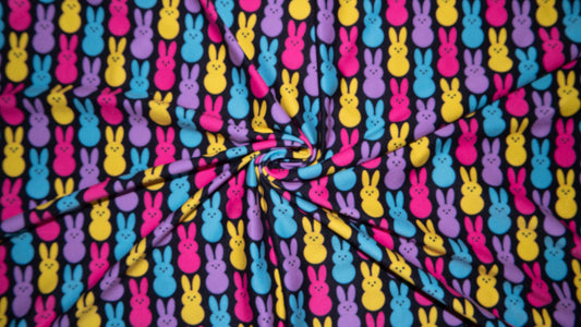 250 GSM DBP Peeps Bunny Candy #180 Polyester Spandex Apparel Stretch Fabric 58"-60" Wide By The Yard