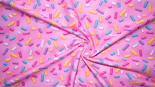 Sprinkles DBP Print #223 Double Brushed Polyester Spandex Apparel Stretch Fabric 190 GSM 58"-60" Wide By The Yard