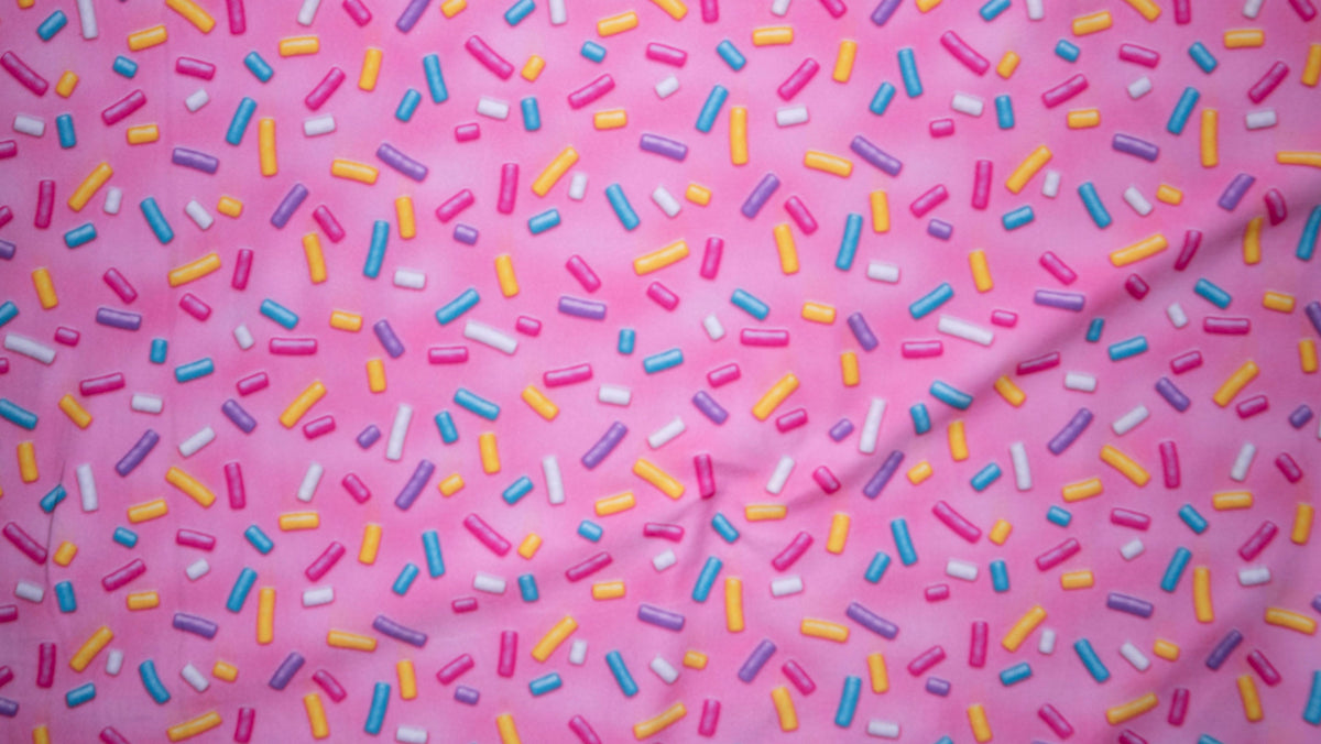 Sprinkles DBP Print #223 Double Brushed Polyester Spandex Apparel Stretch Fabric 190 GSM 58"-60" Wide By The Yard