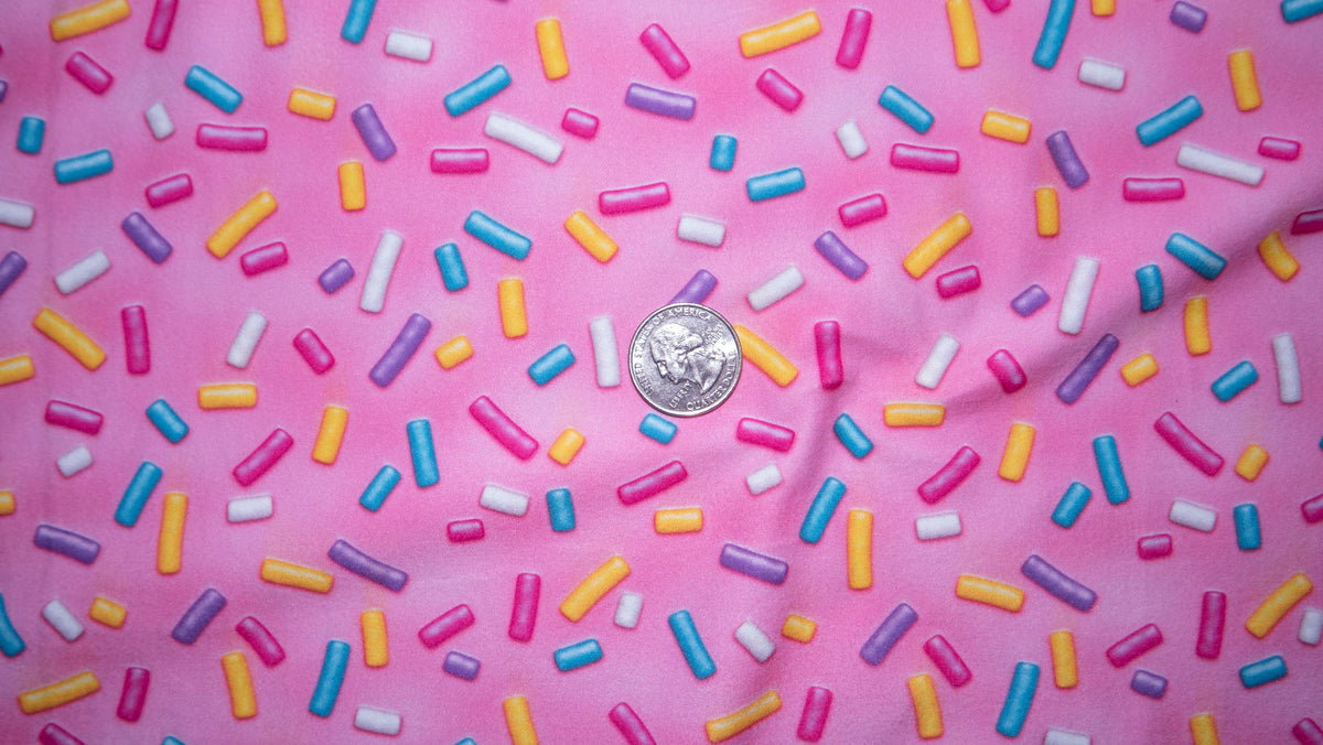 Sprinkles DBP Print #223 Double Brushed Polyester Spandex Apparel Stretch Fabric 190 GSM 58"-60" Wide By The Yard