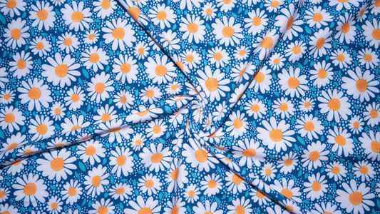 Daisy DBP Print #206 Double Brushed Polyester Spandex Apparel Stretch Fabric 190 GSM 58"-60" Wide By The Yard