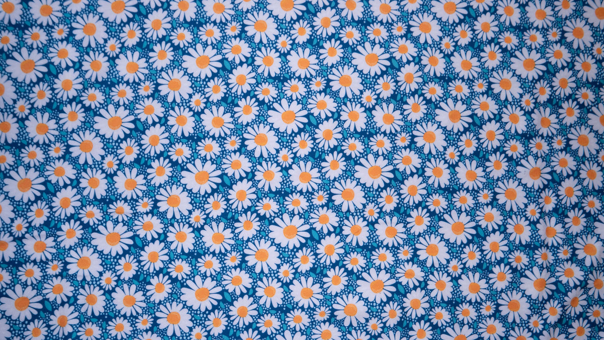 Daisy DBP Print #206 Double Brushed Polyester Spandex Apparel Stretch Fabric 190 GSM 58"-60" Wide By The Yard