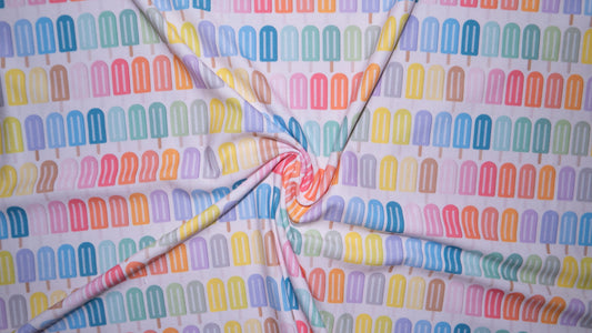 Popsicles DBP Print #209 Double Brushed Polyester Spandex Apparel Stretch Fabric 190 GSM 58"-60" Wide By The Yard