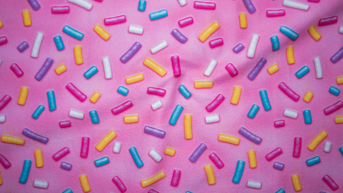 Sprinkles DBP Print #223 Double Brushed Polyester Spandex Apparel Stretch Fabric 190 GSM 58"-60" Wide By The Yard