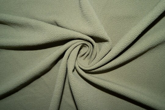 Sage Green Liverpool #18 Ribbed Scuba Techno Double Knit Solid 2-Way Stretch Polyester Spandex 58"-60" Wide By The Yard