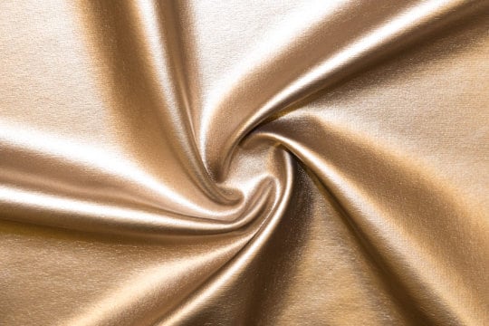Gold Matte Pleather Faux Leather Stretch Vinyl Polyester Spandex 190 GSM Apparel Craft Fabric 58"-60" Wide By The Yard