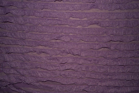 Light Purple 1" Ruffle Knit Polyester Spandex Stretch Apparel Craft Fabric Skirt Dress 52"-54" Wide By The Yard