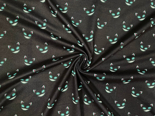 Cheshire Cat DBP Print #257 Double Brushed Polyester Spandex Apparel Stretch Fabric 190 GSM 58"-60" Wide By The Yard