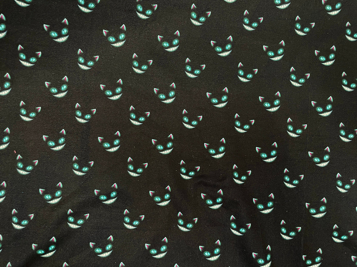 Cheshire Cat DBP Print #257 Double Brushed Polyester Spandex Apparel Stretch Fabric 190 GSM 58"-60" Wide By The Yard
